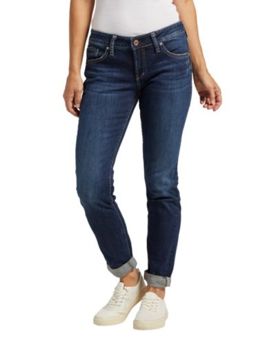 Женские джинсы Silver Jeans Co. Boyfriend Mid Rise Slim Leg