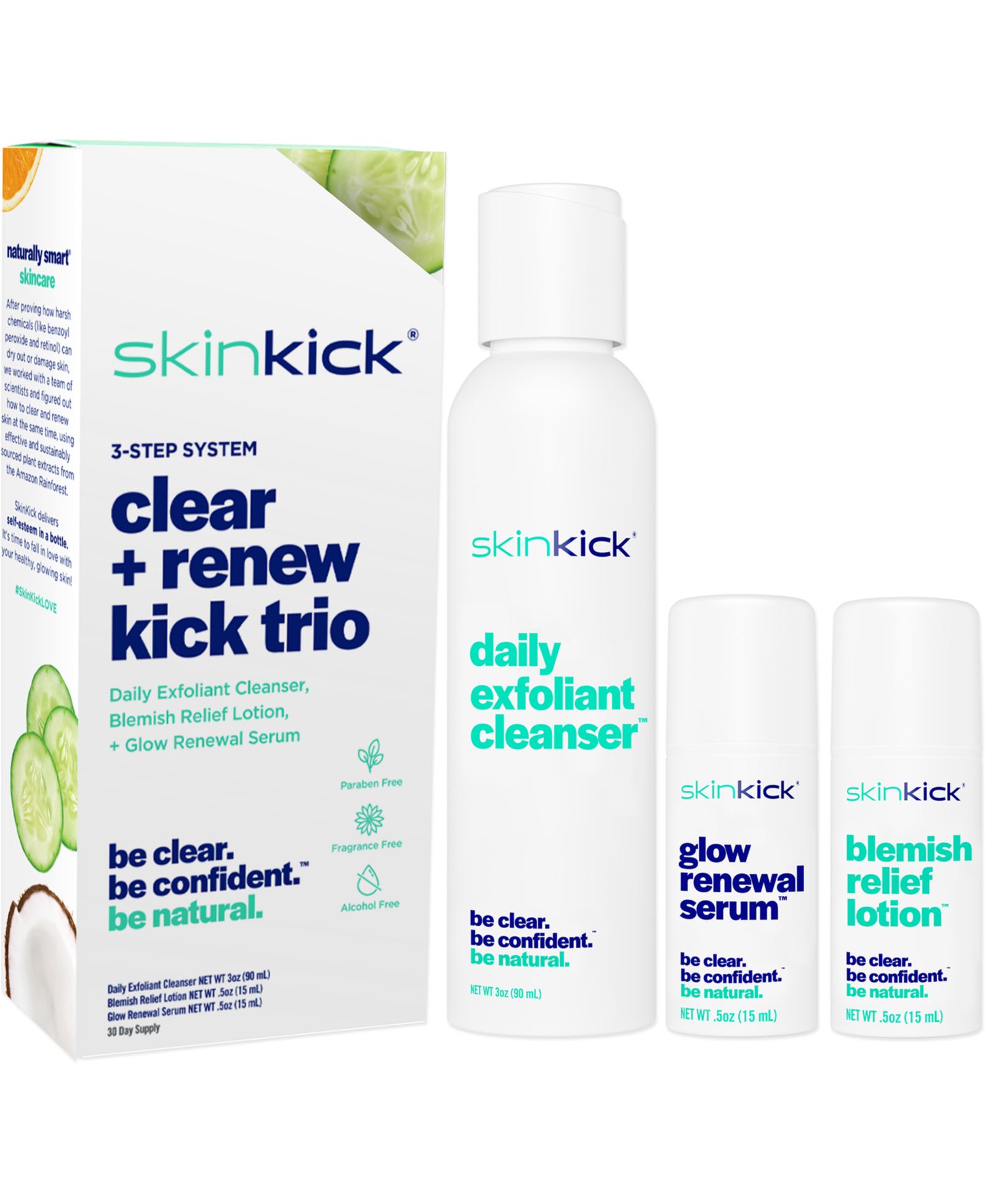 Система очищения кожи Skinkick Clear & Renew Kick Trio