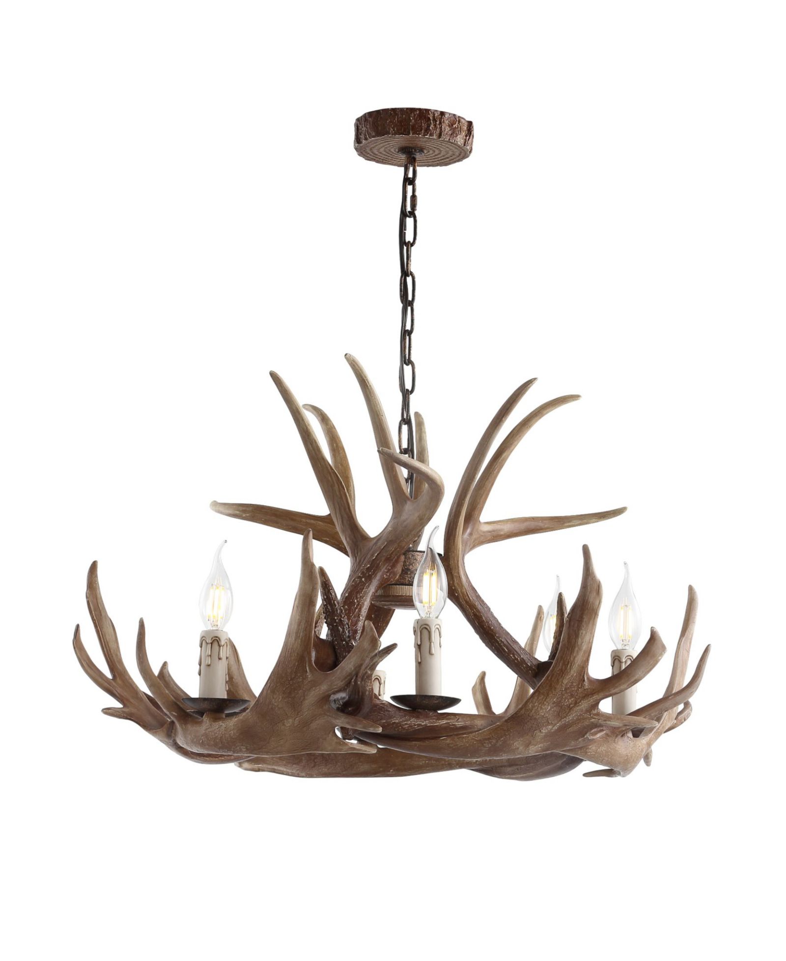 Люстра JONATHAN Y Eldora 28.5" Adjustable Resin Antler 6-Light Chandelier