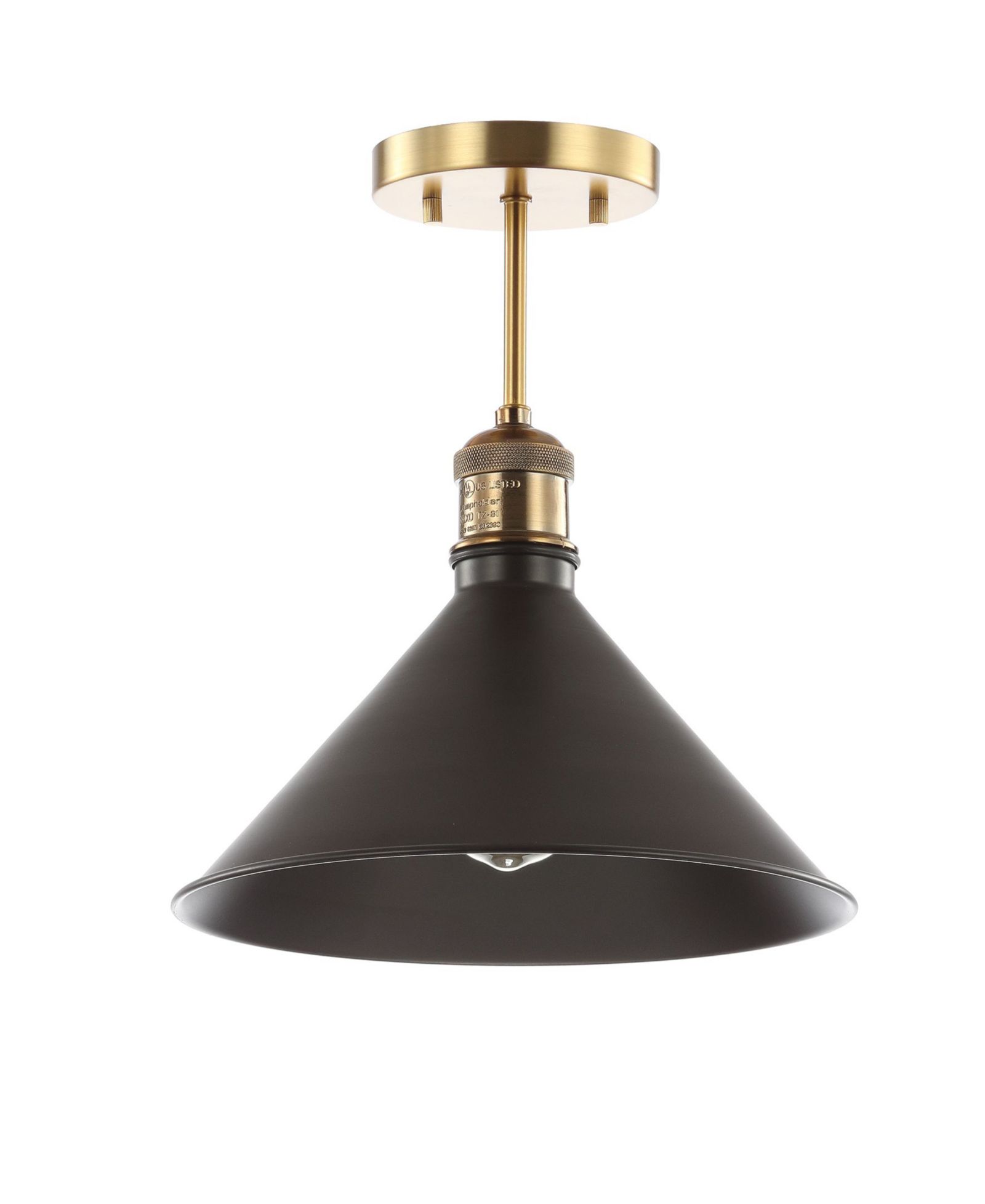 JONATHAN Y Nick 11" Metal LED Semi-Flush Mount
