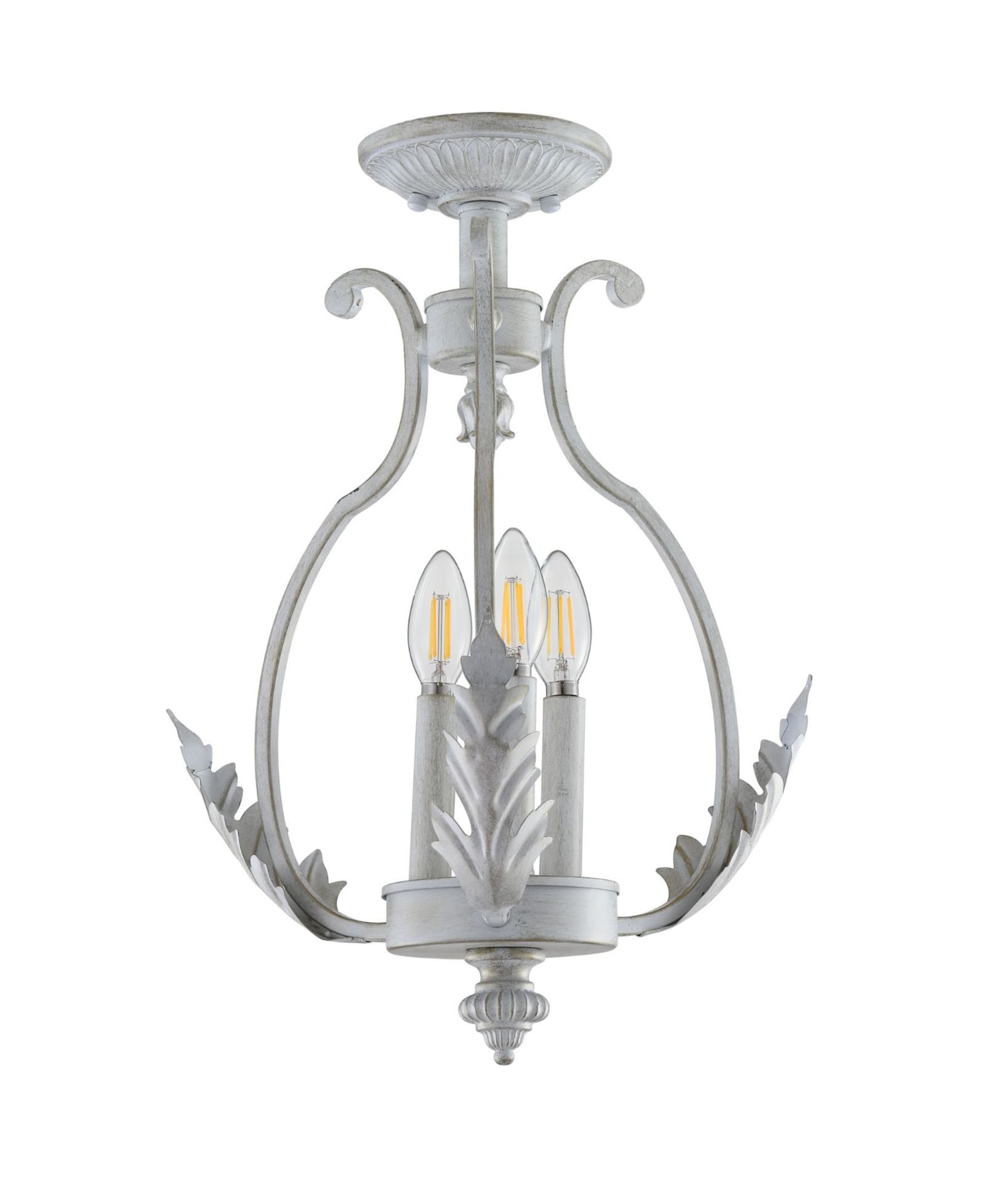 JONATHAN Y Austen 12.2" Metal LED Semi-Flush Mount