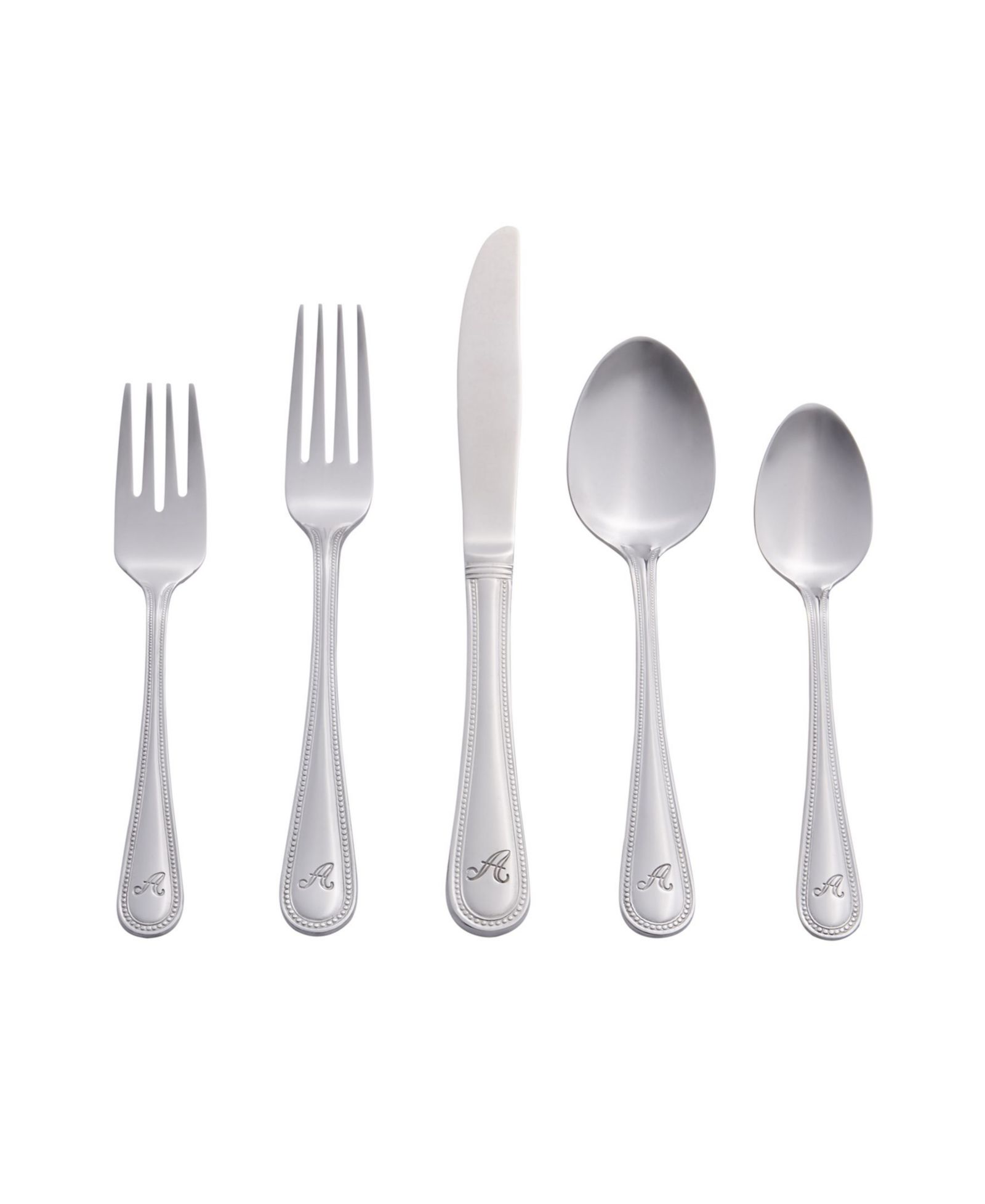 Столовый набор Riverridge Beaded 46 Piece Monogrammed, Service for 8