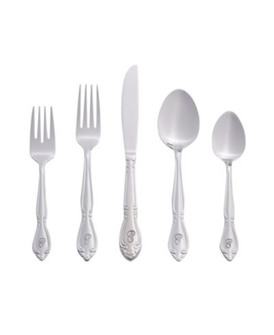 Набор столовых приборов Riverridge Rose 46 Piece Monogrammed Flatware Set - P, Service for 8