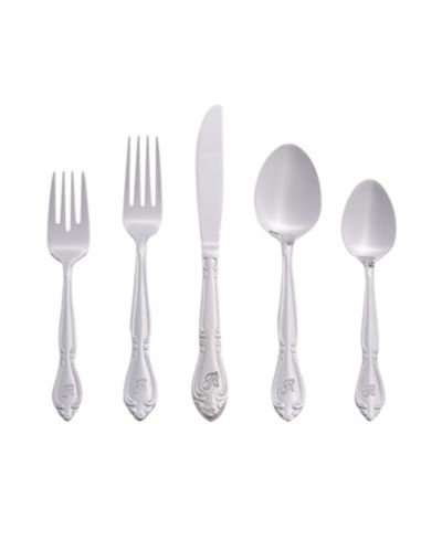 Набор столовых приборов Riverridge Rose 46 Piece Monogrammed - R, Service for 8