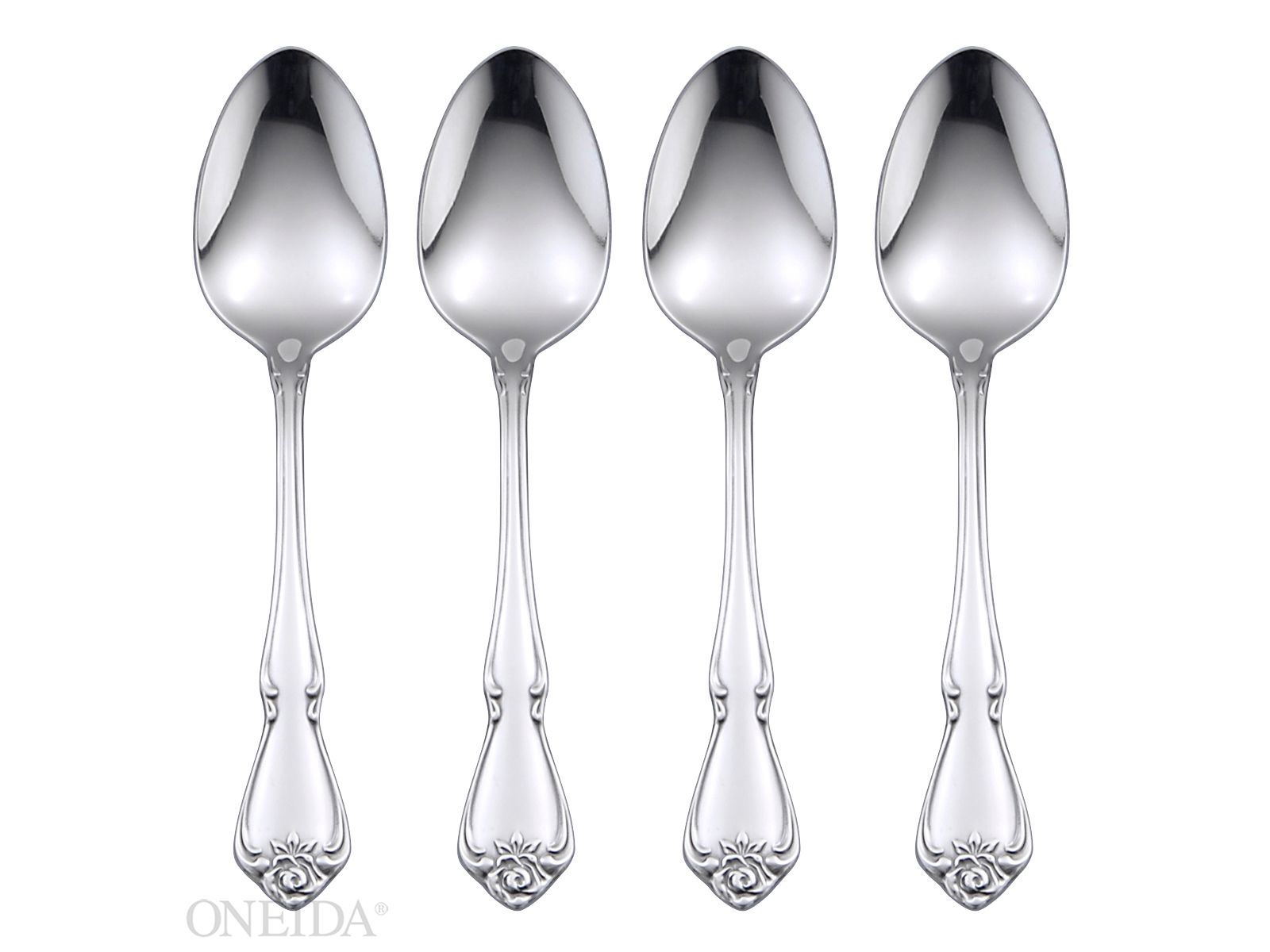 Oneida True Rose Set/4 Teaspoons