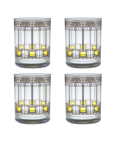Frank Lloyd Wright Tree of Life Double Old Fashioned Glass - Set of 4