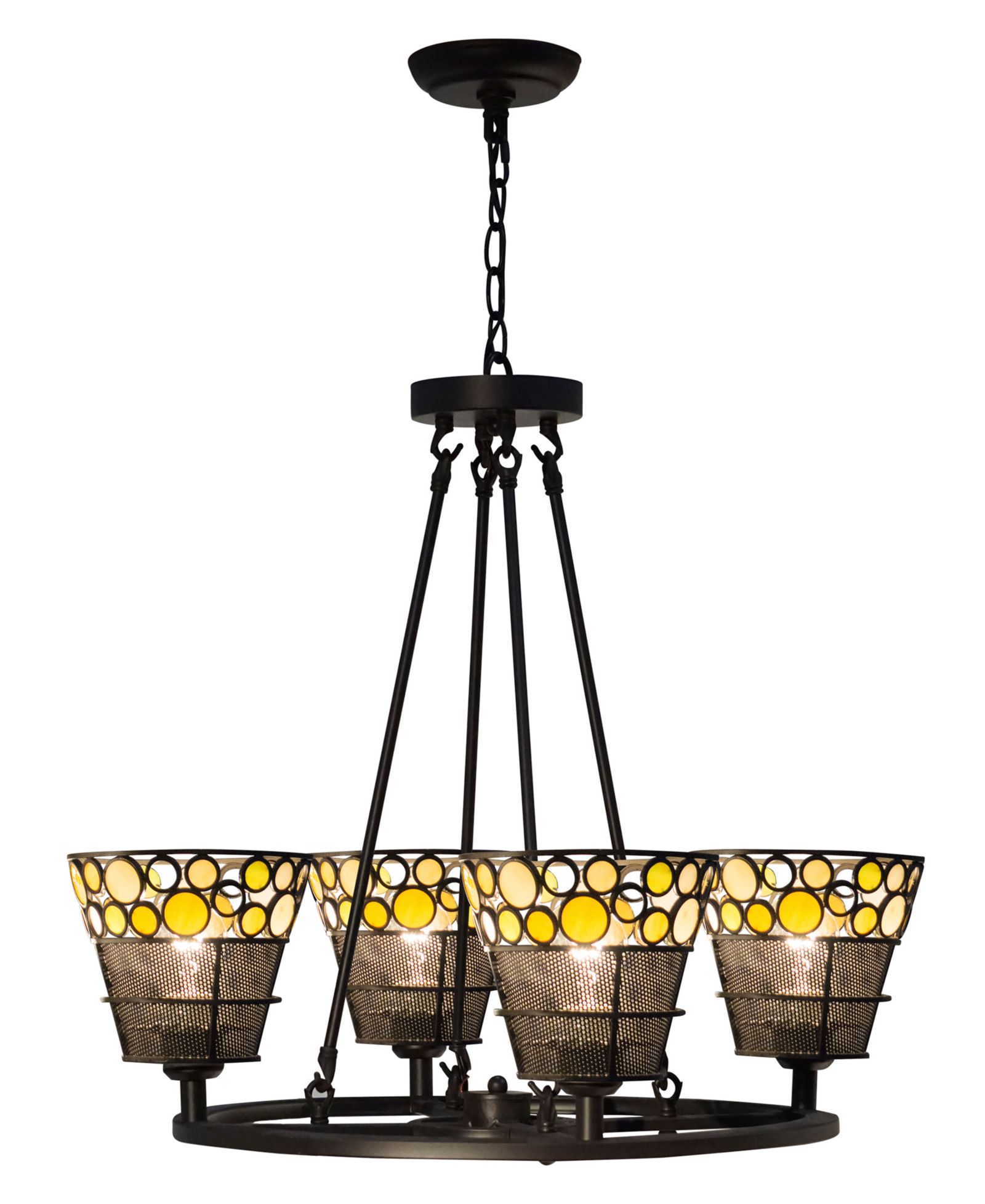 Dale Tiffany Pasqual 4-Light Mesh Tiffany Hanging Fixture
