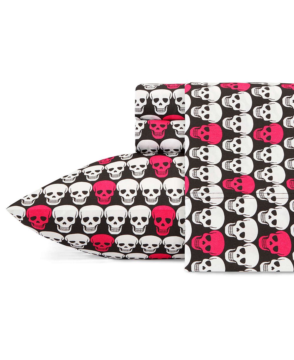 Betsey Johnson Silky Microfiber Printed 4-Pc. Sheet Set, Queen