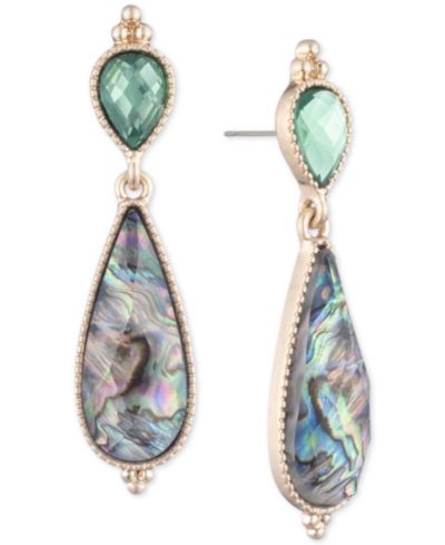 Серьги lonna & lilly Gold-Tone Stone Double Drop