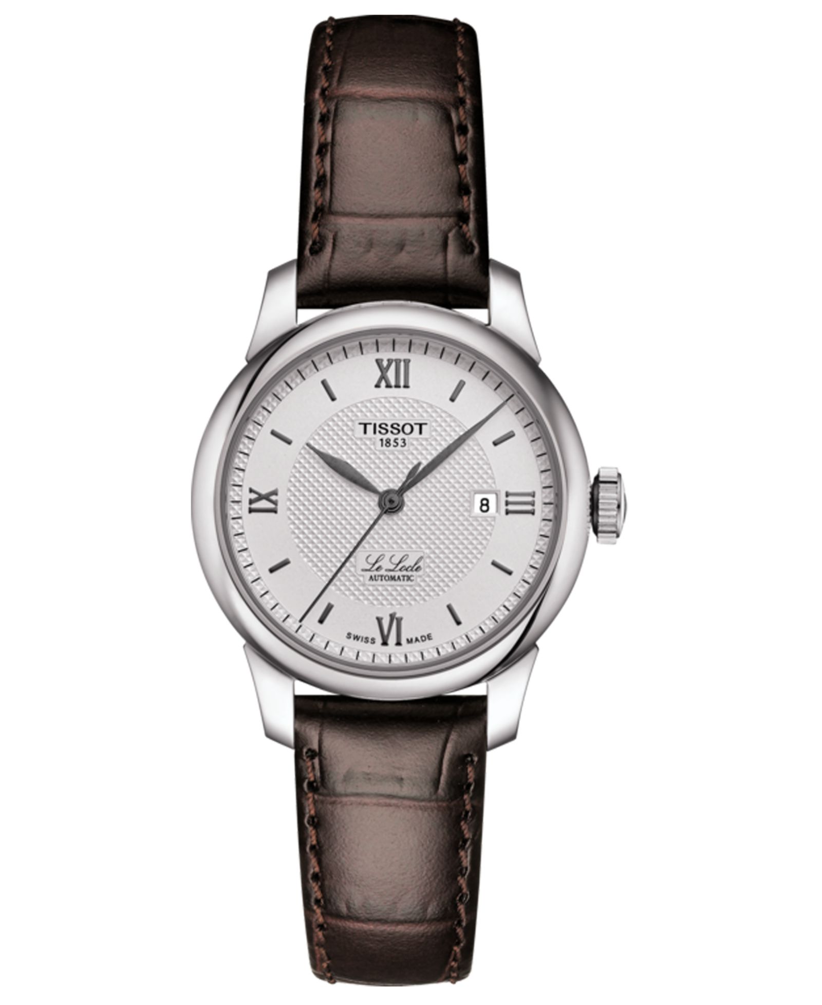 Tissot Women's Swiss Automatic Le Locle Brown Leather Strap Watch 29mm