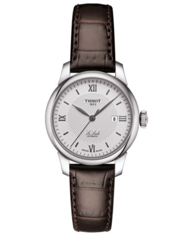 Женские швейцарские автоматические часы Tissot Le Locle с кожаным ремешком