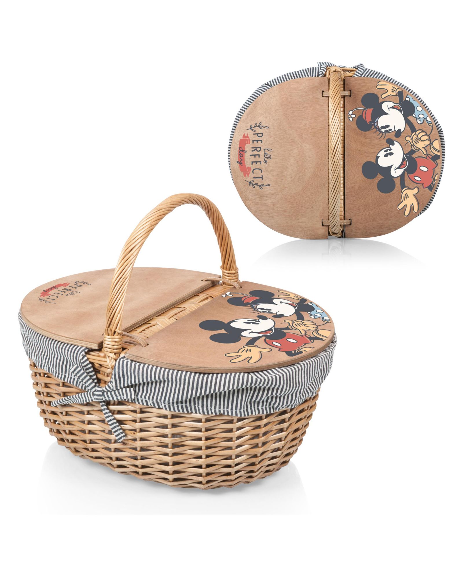 Disney Корзина Country Basket - Mickey and Minnie Navy White Stripes