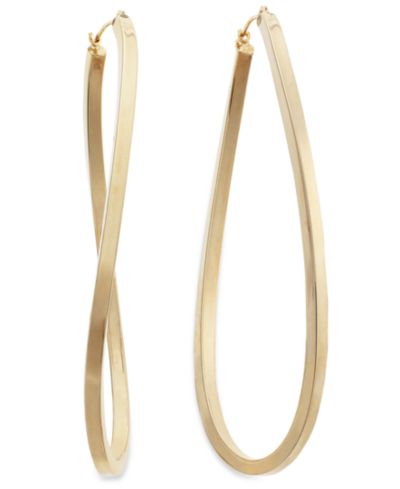 Figure 8 Hoop Earrings in 14k Gold Vermeil, 2-1/2" (Also in Sterling Silver)