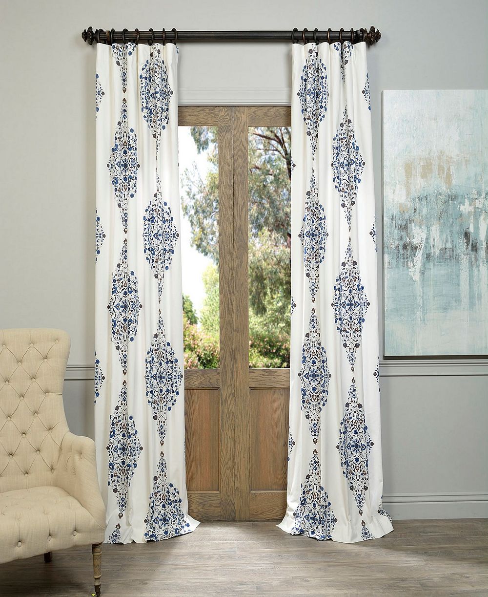 Шторы Half Price Drapes с принтом Emblem, хлопковые
