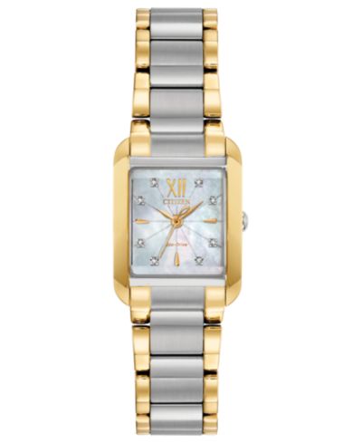 Citizen Eco-Drive Женские часы Bianca Diamond-Accent 22mm