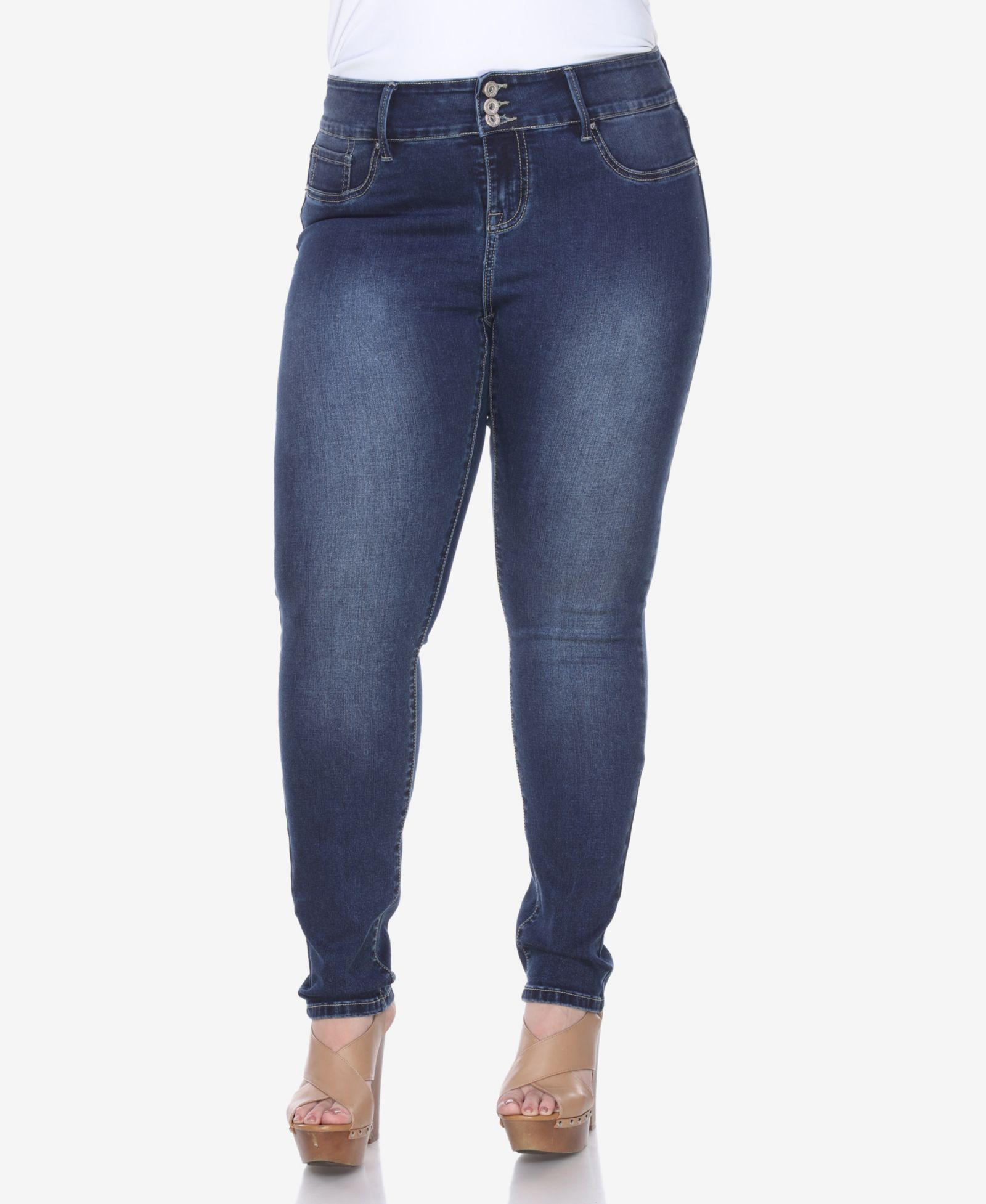 White Mark Plus Size Super Stretch Denim