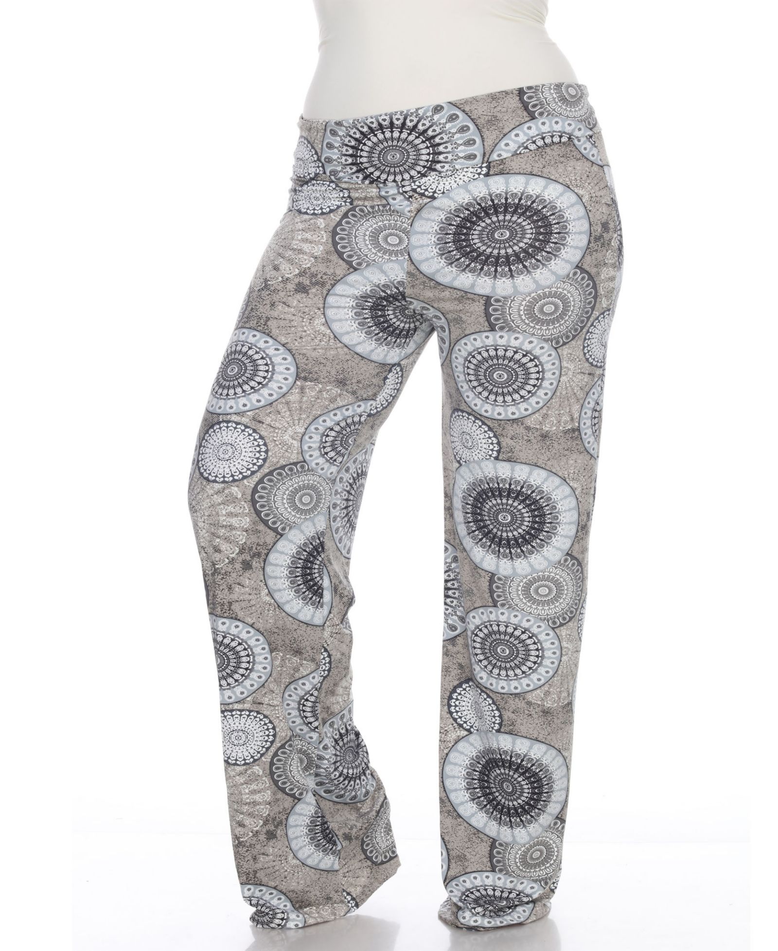 White Mark Брюки Palazzo с принтом Circle, Plus Size