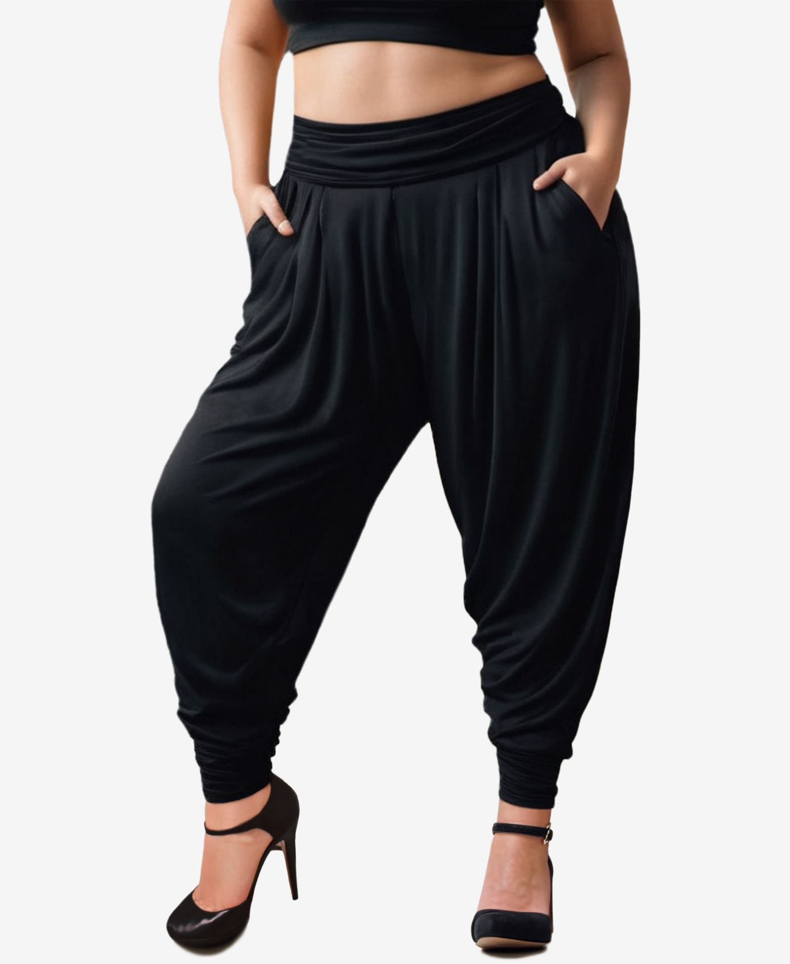 White Mark Plus Size Harem Pants