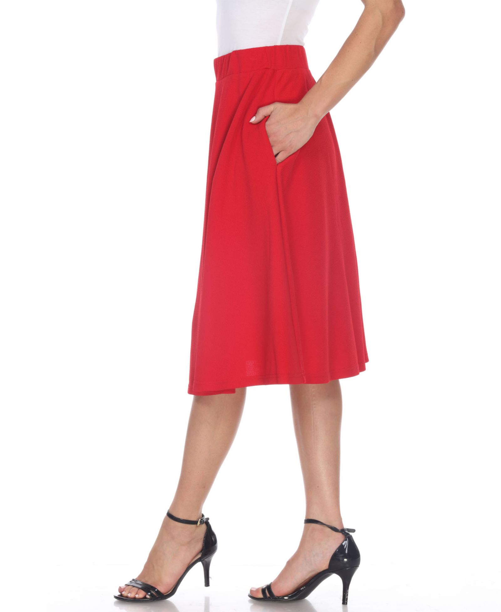 White Mark Saya Flare Skirt