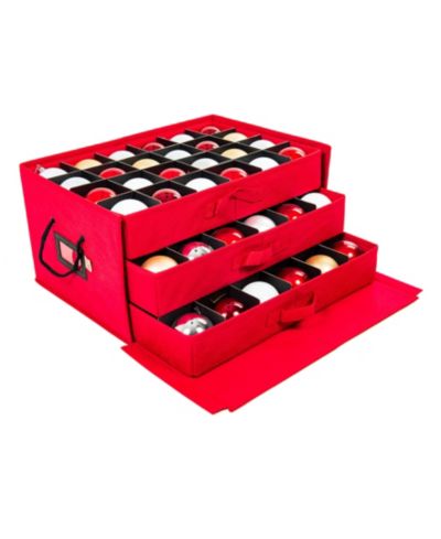 Органайзер для хранения украшений Santa's Bag Christmas Ornament Storage Box с ящиками
