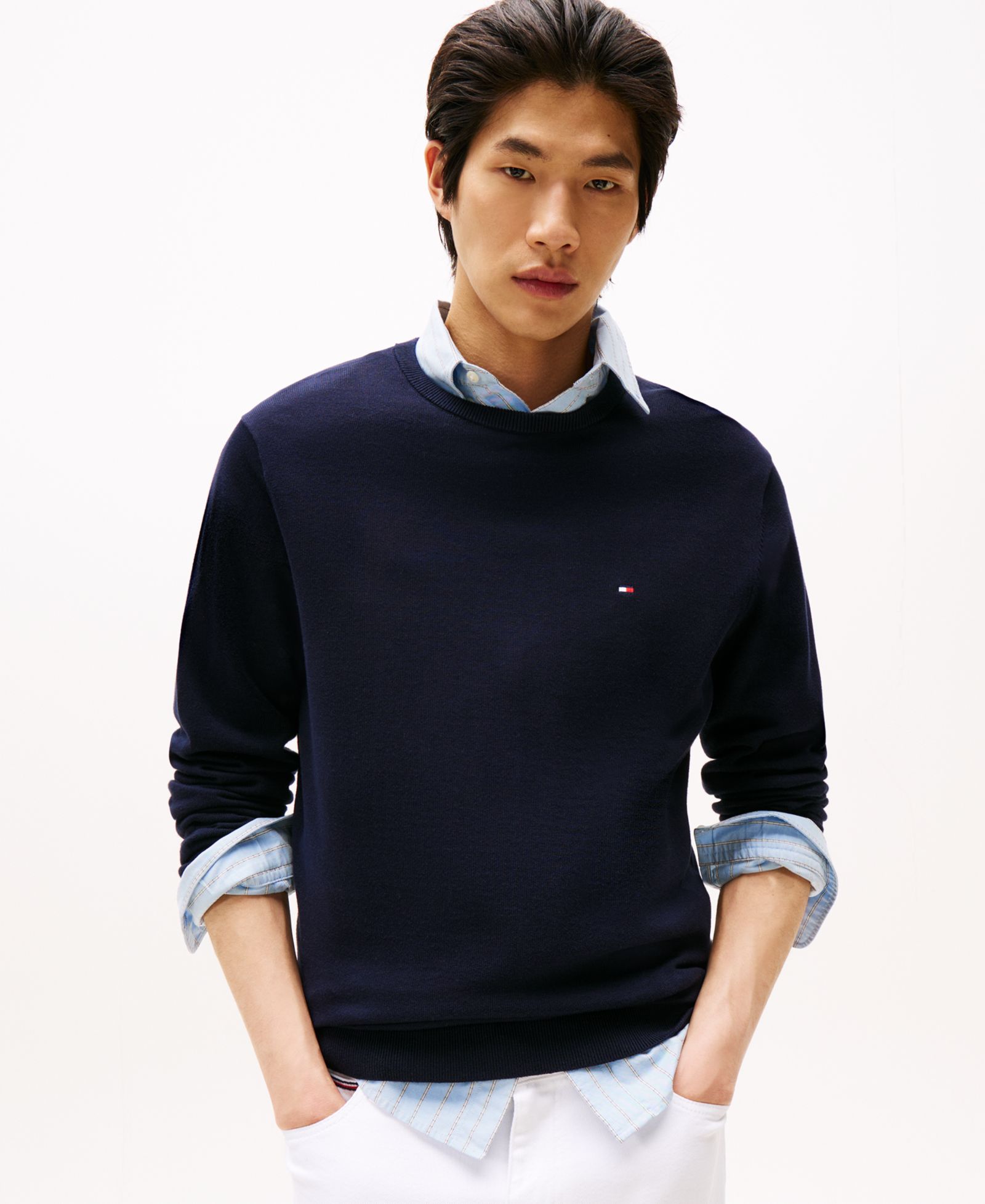 Tommy Hilfiger Мужской Essential Cotton Crewneck Sweater