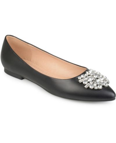 Journee Collection Women's Renzo Jewel Embellished Pointed Toe Flats