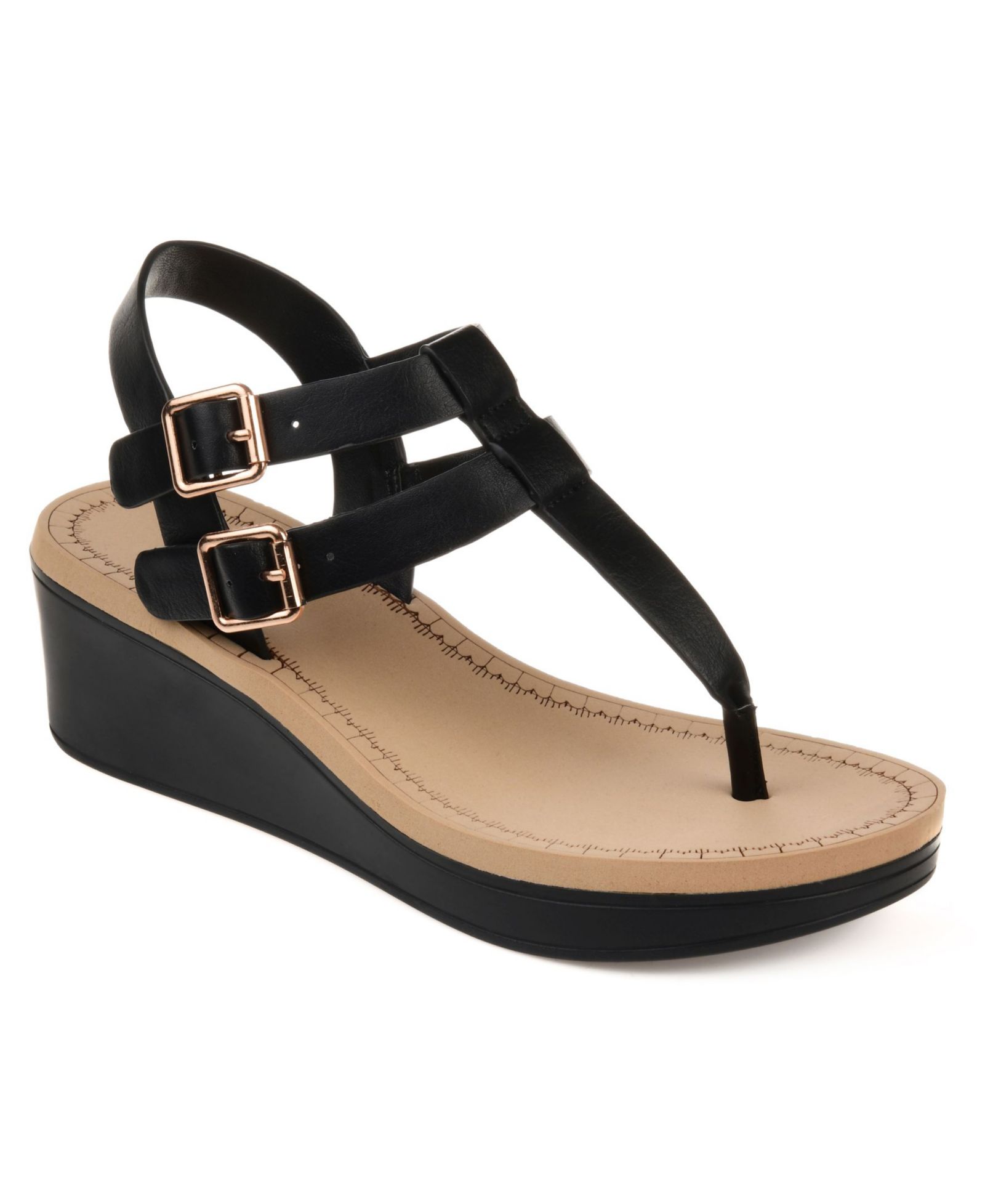 Journee Collection Женские сандалии-платформы Bianca с двойной пряжкой