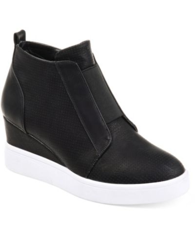 Journee Collection Women's Clara Inside Zip Wedge Sneakers