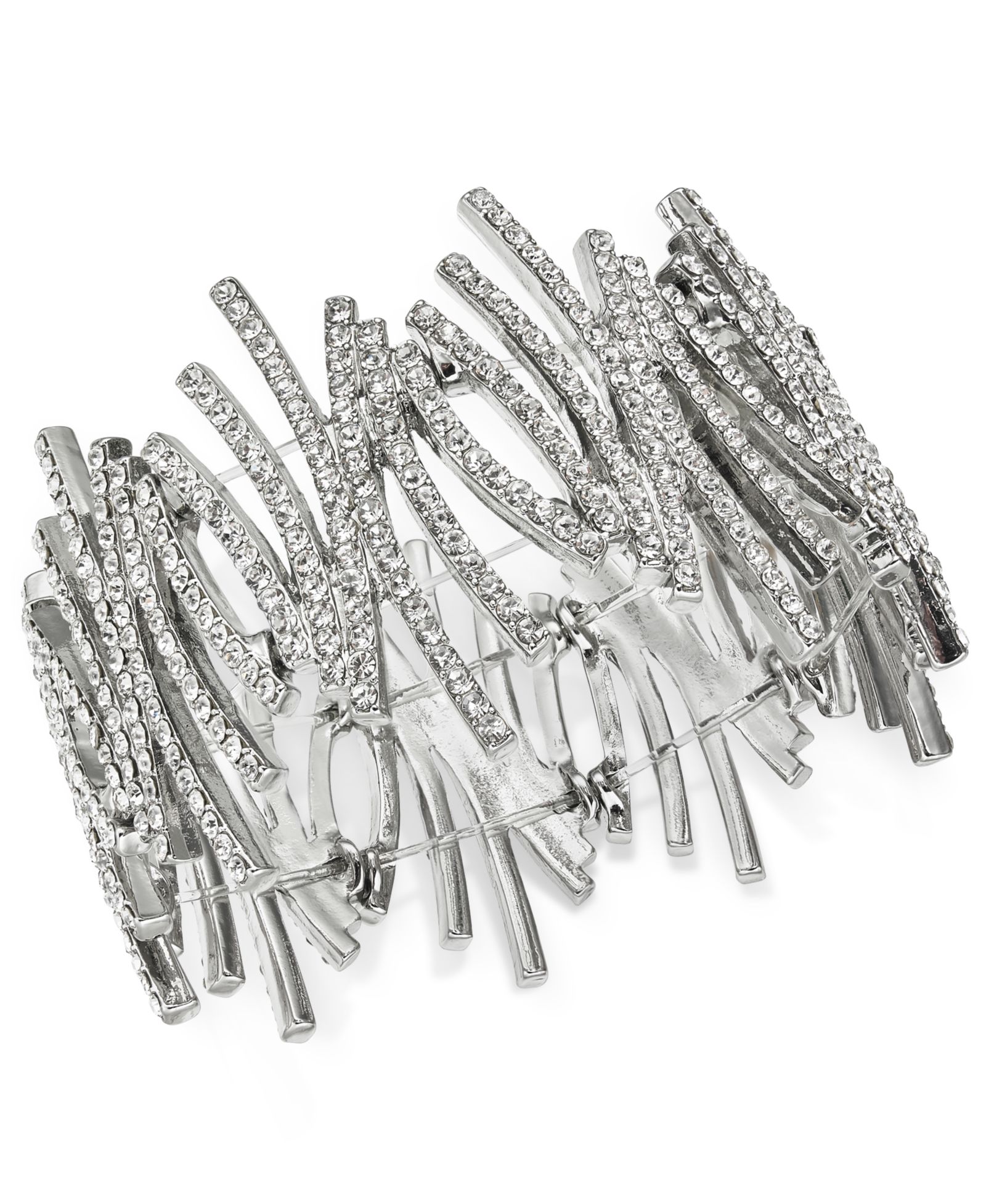 Браслет I.N.C. International Concepts Crystal Zig-Zag Stretch