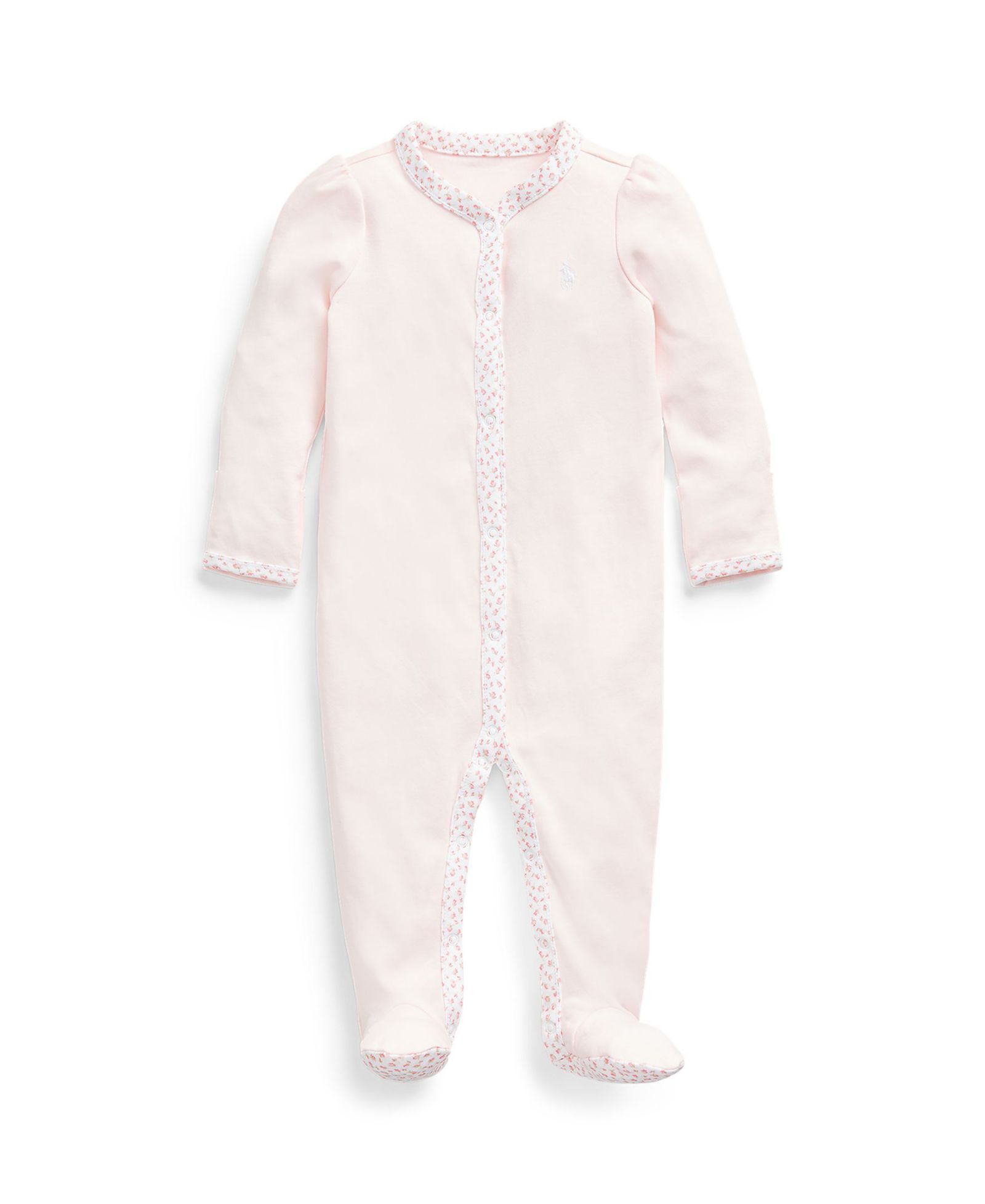 Детский хлопковый комбинезон Polo Ralph Lauren с цветочным декором