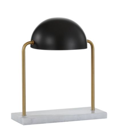 JONATHAN Y Porter 13.5" Art Deco Dome Lamp with Marble Base