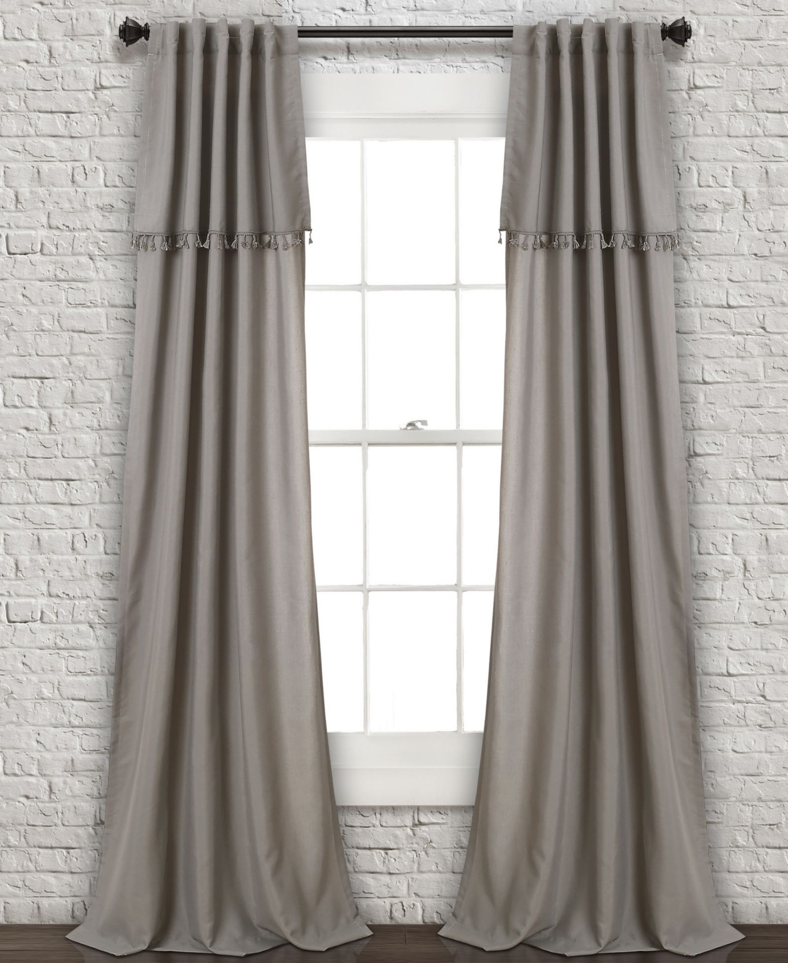 Парные шторы Lush Decor Ivy Tassel Light Filtering для гостиной и спальни