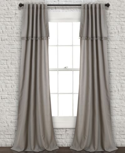 Парные шторы Lush Decor Ivy Tassel Light Filtering для гостиной и спальни