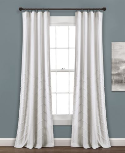 Комплект из 2 штор Lush Decor Chenille Chevron 40"W x 84"L White