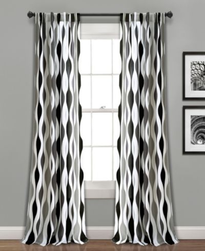 Lush Decor шторы для гостиной Mid Century Geo, затемняющие, 52"W x 84"L