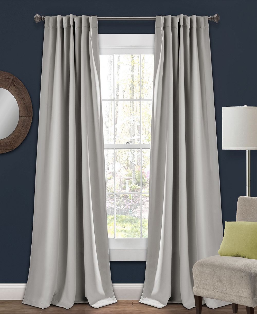 Lush Decor Insulated Back Tab Room Darkening Window Curtain Panels Pair Curtains For Bedroom - Living Room Curtains