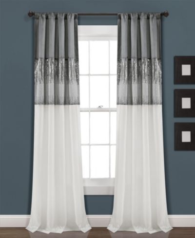 Занавеска Lush Decor Night Sky с пайетками, светонепроницаемая, 42" x 84"