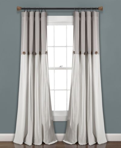 Штора Lush Decor Linen Button Window Curtain Panel