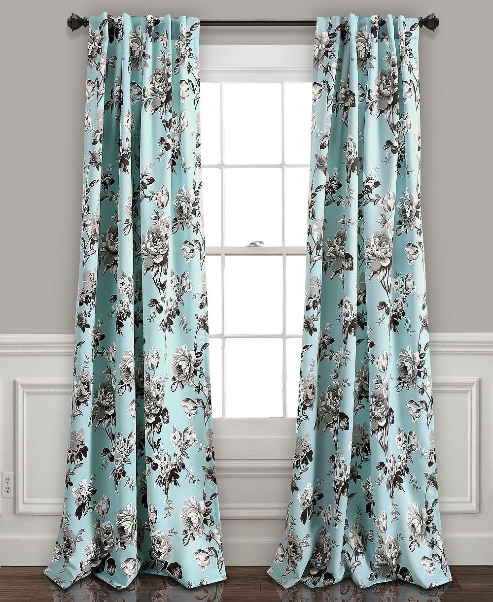 Шторы Lush Decor Tania floral, пара, 52x84, для гостиной