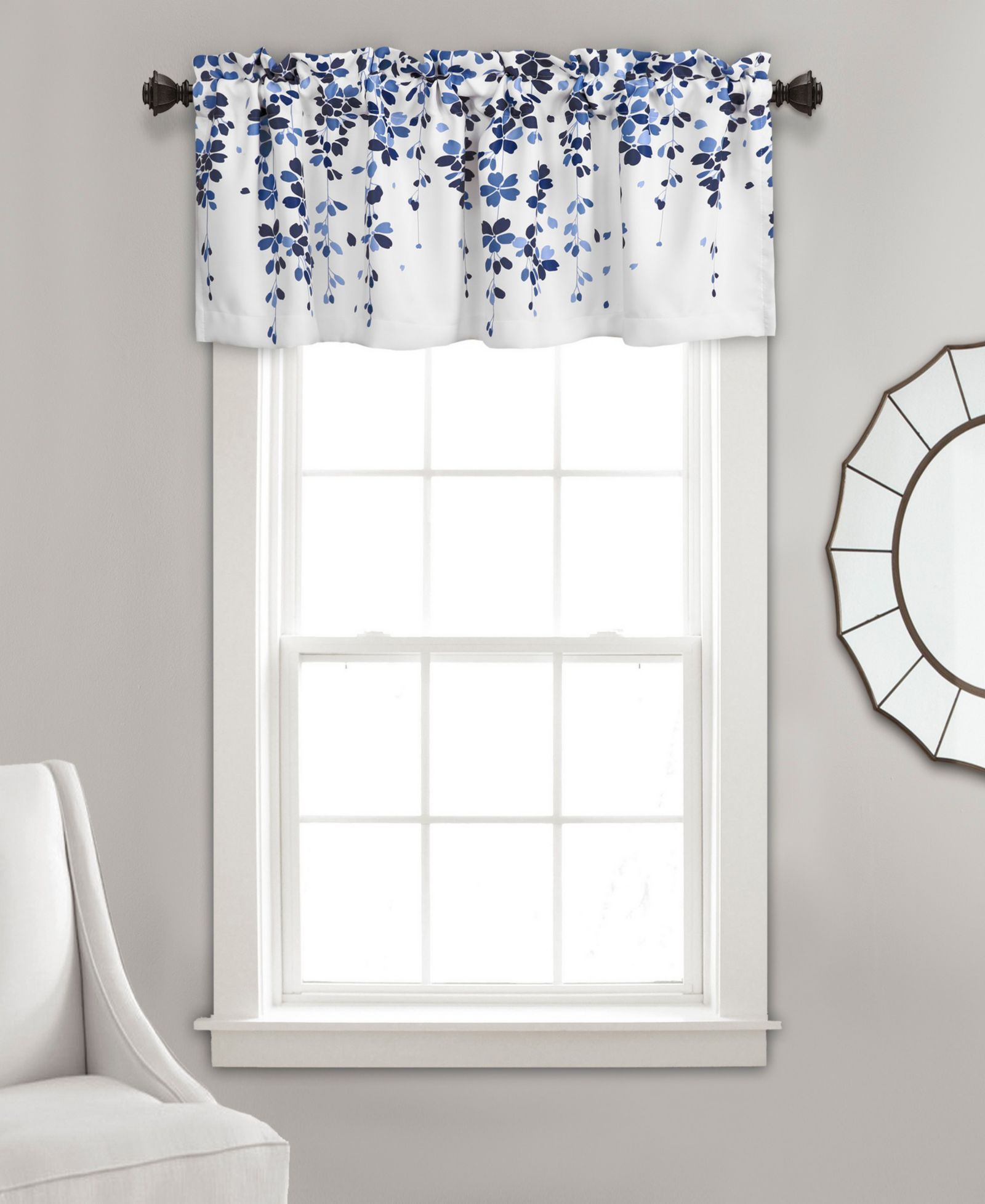 Lush Decor Weeping Flower Room Darkening Valance Curtain Valances for Windows & Kitchen Curtains