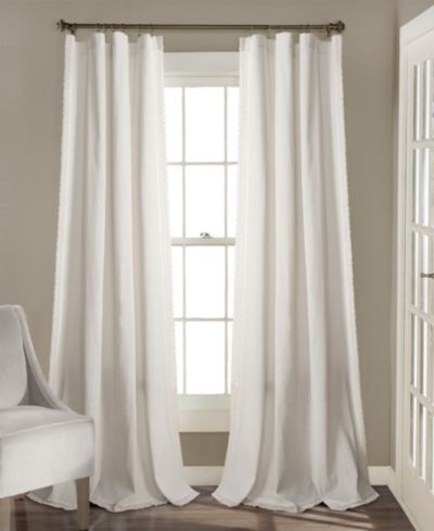 Lush Decor Rosalie Light Filtering Window Curtain Panels, Pair, 54" W x 120" L