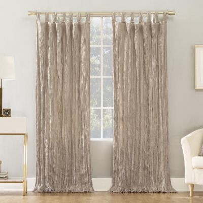 No. 918 Odelia Distressed Velvet Semi-Sheer Tab Top Curtain Panel