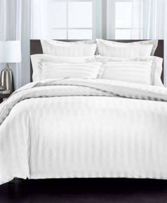Charter Club 1.5" Stripe 550 Thread Count 100% Cotton 2-Pc. Duvet Cover Set, Twin/Twin XL, Exclusively at Macy’s