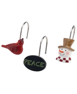 Avanti Country Friends Holiday Resin 12-Pc. Shower Curtain Hooks