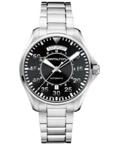 Мужские часы Hamilton Swiss Automatic Khaki Pilot Stainless Steel 42mm H64615135