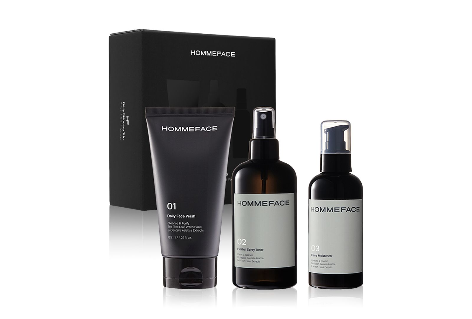 HOMMEFACE Мужской набор для ежедневного ухода за кожей, 3 шага