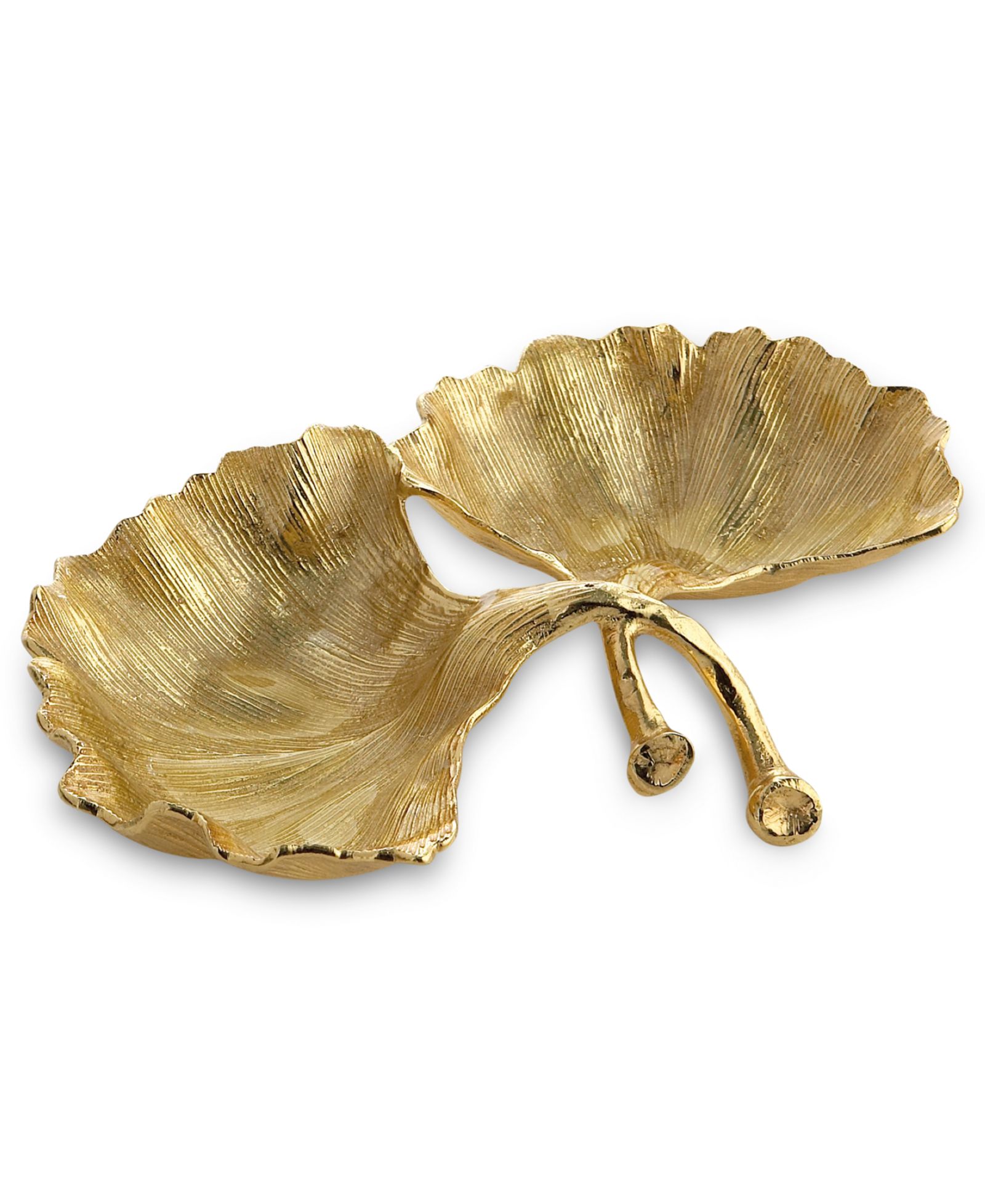 Декоративное блюдо Michael Aram Gold Ginkgo Double Compartment Dish