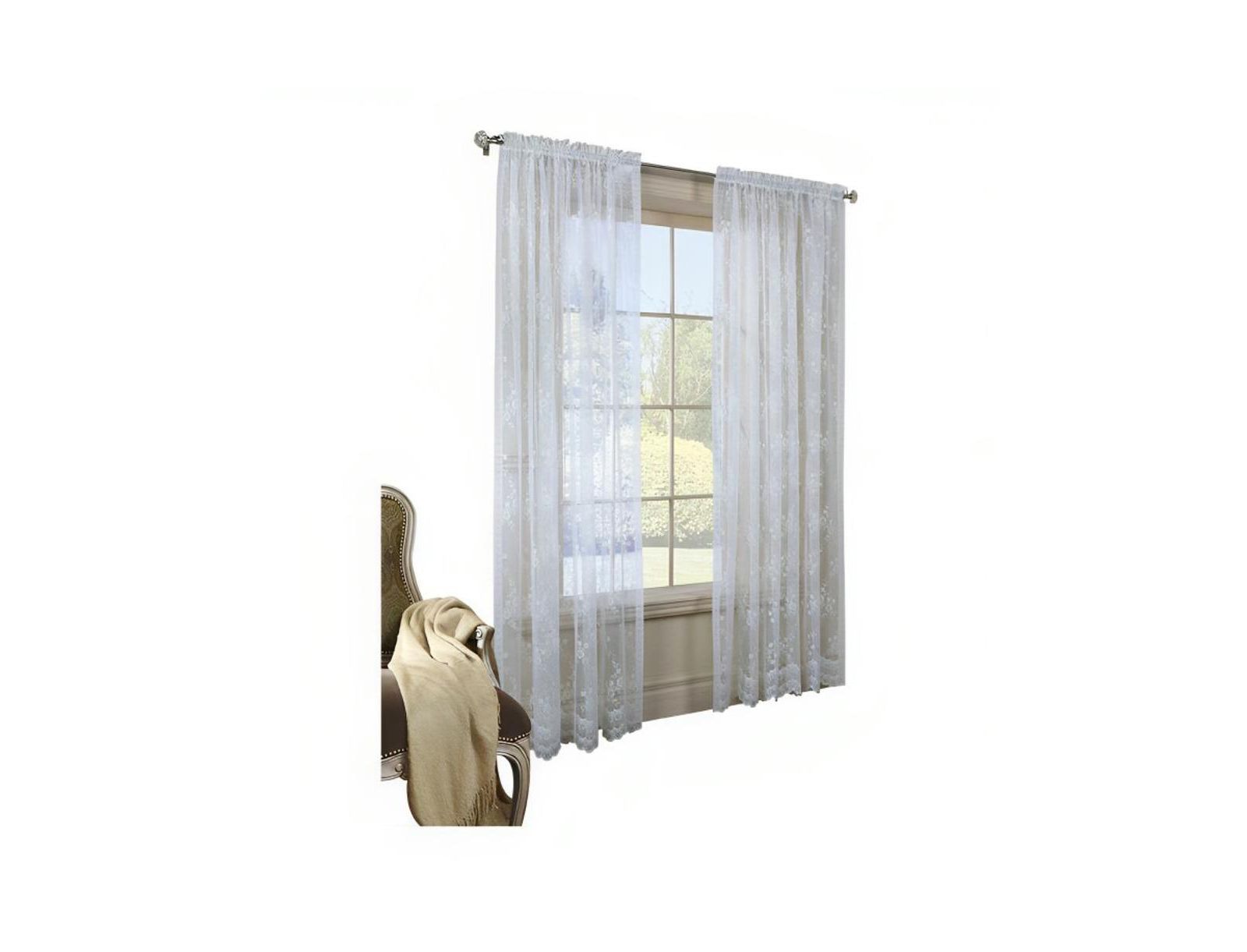 Текстильная панель Habitat Commonwealth Mona Lisa Jacquard Lace Tailored Sheer Panel
