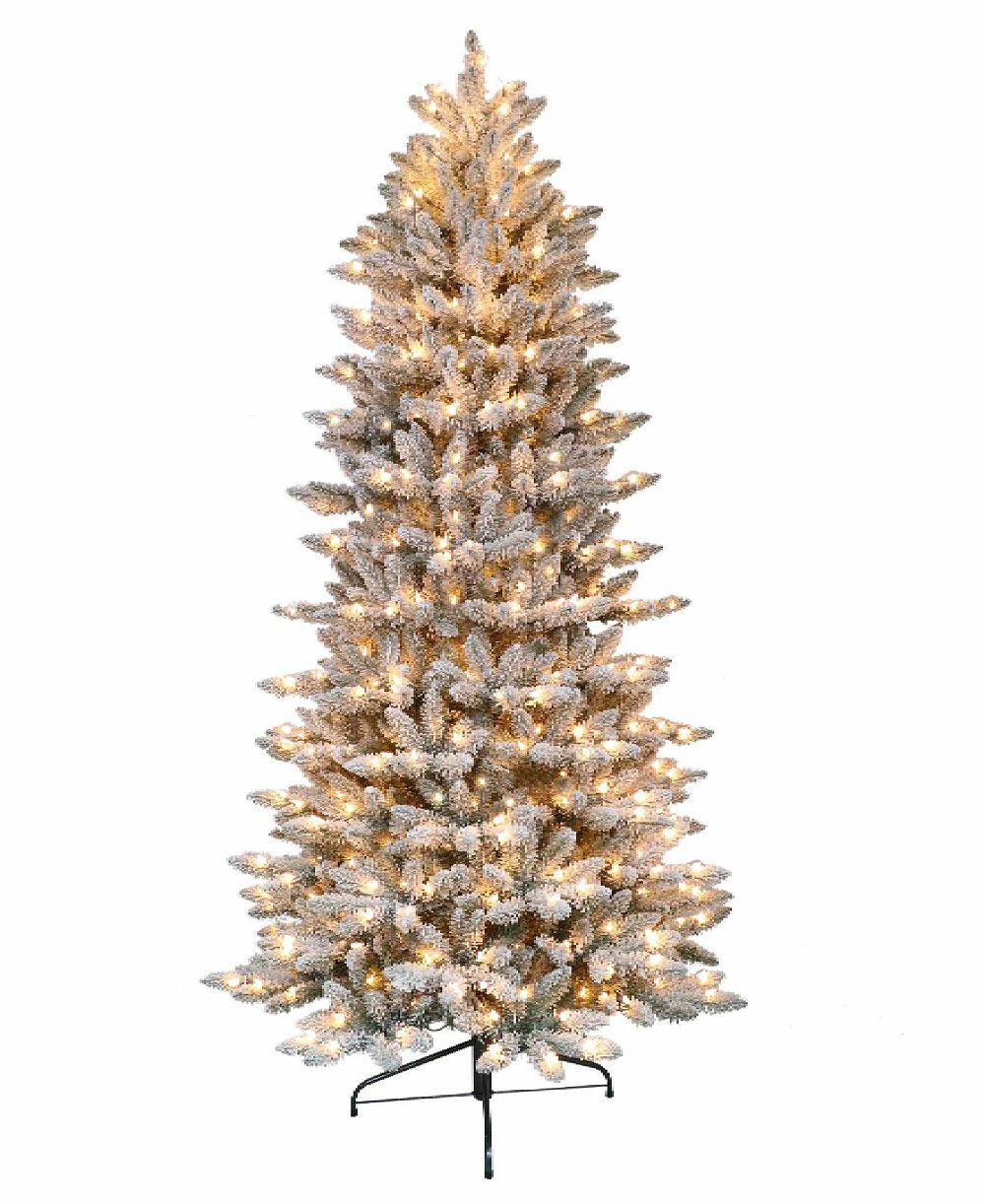 Puleo 7.5FT Искусственная ель Fraser Fir Slim Pre-Lit Flocked