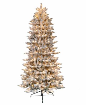 Puleo 7.5FT Искусственная ель Fraser Fir Slim Pre-Lit Flocked